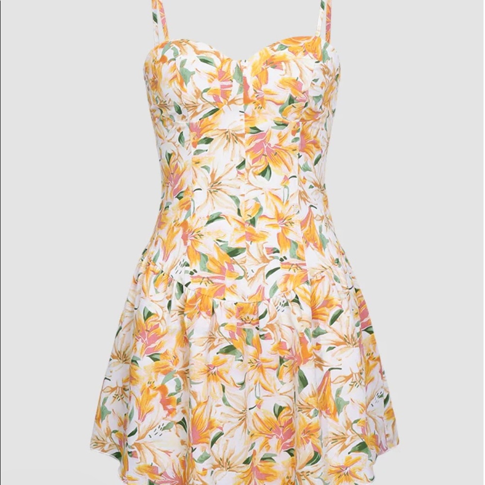 COPY - Floral Bustier Mini Dress, Micas, Size Medium